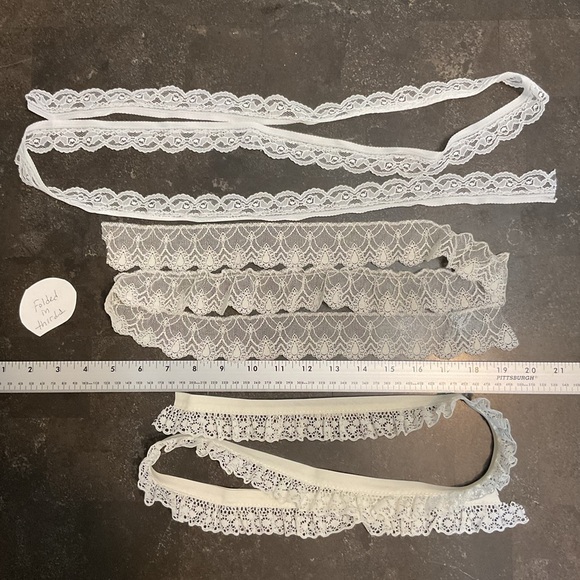 Vintage lace trim crafting sewing stash builder lot junk journal embellishments - Picture 6 of 11